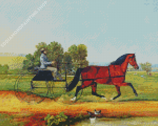 Antique Horse And Carriage Diamond Paintings