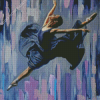 Ballerina Girl In Black Dress Diamond Painting