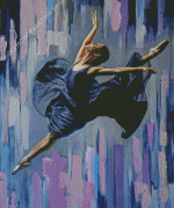 Ballerina Girl In Black Dress Diamond Painting