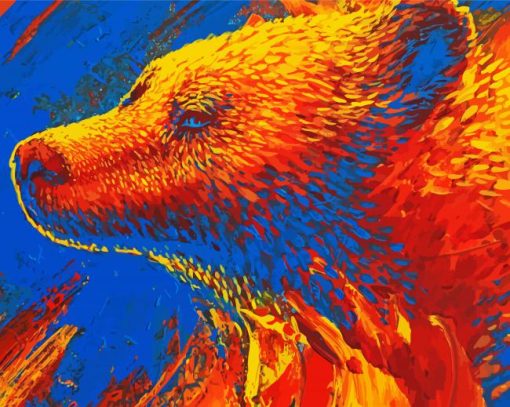 Bear Fire Art Diamond Painting