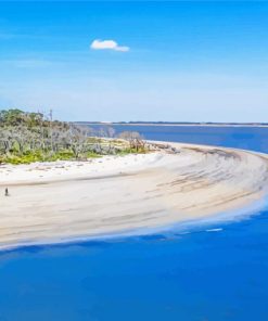 Beautiful View Of St Simons Island Beach Diamond Paintings