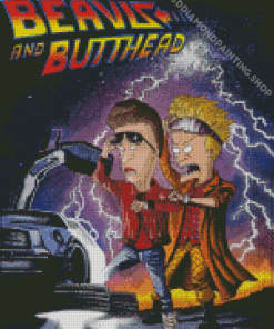 Beavis And Butthead Back To The Future Diamond Paintings