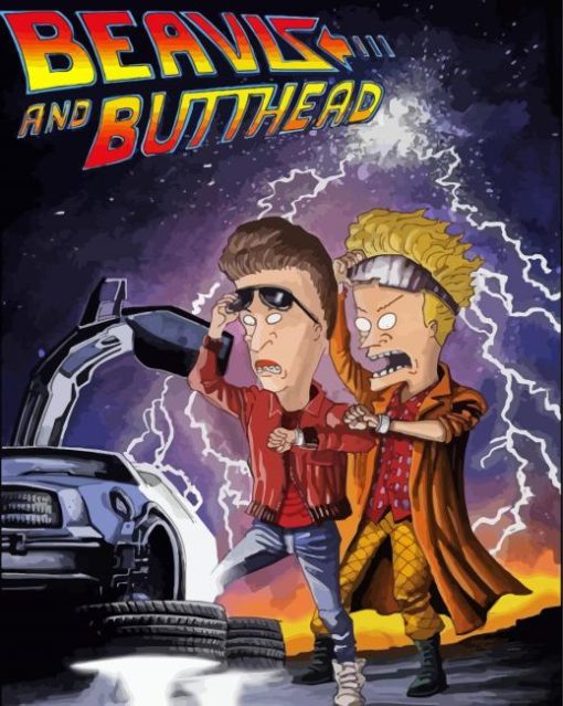 Beavis And Butthead Back To The Future Diamond Paintings