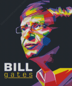 Bill Gates Pop Art Poster Diamond Painting