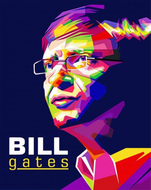 Bill Gates Pop Art Poster Diamond Painting