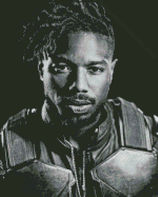 Black And White Killmonger Diamond Paintings