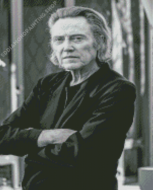 Black And White Christopher Walken Diamond Paintings