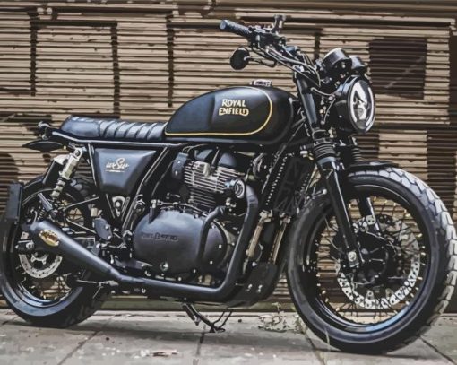 Black Royal Enfield Interceptor Diamond Painting