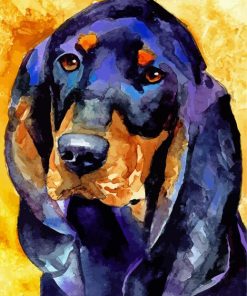 Black And Tan Coonhound Art Diamond Paintings