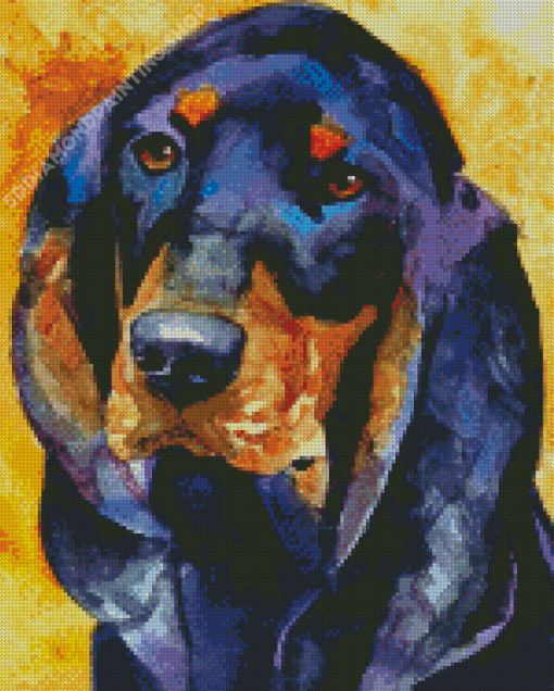 Black And Tan Coonhound Art Diamond Paintings