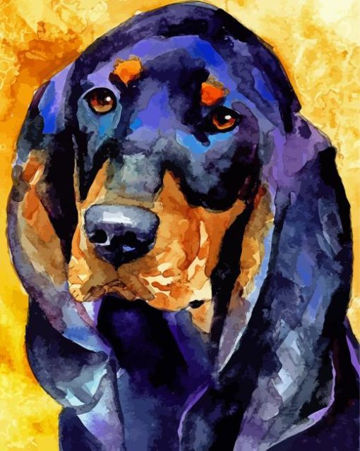 Black And Tan Coonhound Art Diamond Paintings