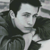 Black And White American Actor Dylan Minnette Diamond Paintings