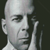 Black And White Bruce Willis Diamond Paintings