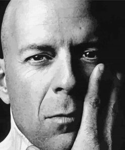 Black And White Bruce Willis Diamond Paintings