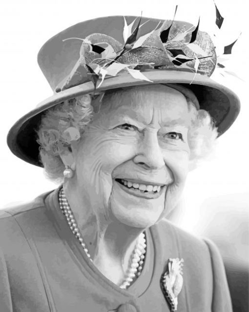 Black And White Queen Elizabeth Diamond Paintings