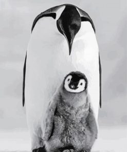 Black And White Penguins Photography Diamond Paintings