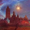 Bourg De Batz Church Under The Moon By Ferdinand Du Puigaudeau Diamond Painting