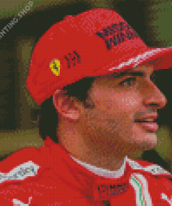 Carlos Sainz Jr Side Profile Diamond Painting