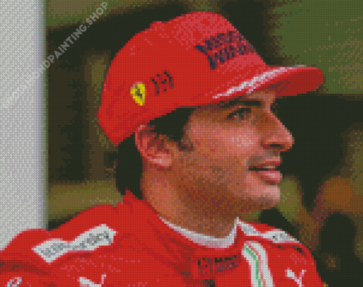 Carlos Sainz Jr Side Profile Diamond Painting