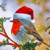 Christmas Robin Bird Diamond Painting