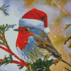 Christmas Robin Bird Diamond Painting