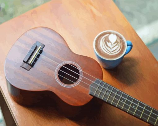 Coffee And Guitar Diamond Painting