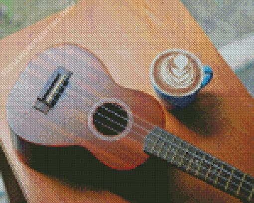 Coffee And Guitar Diamond Painting