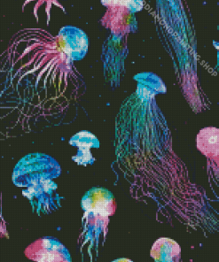 Colorful Galaxy Jellyfish Diamond Painting