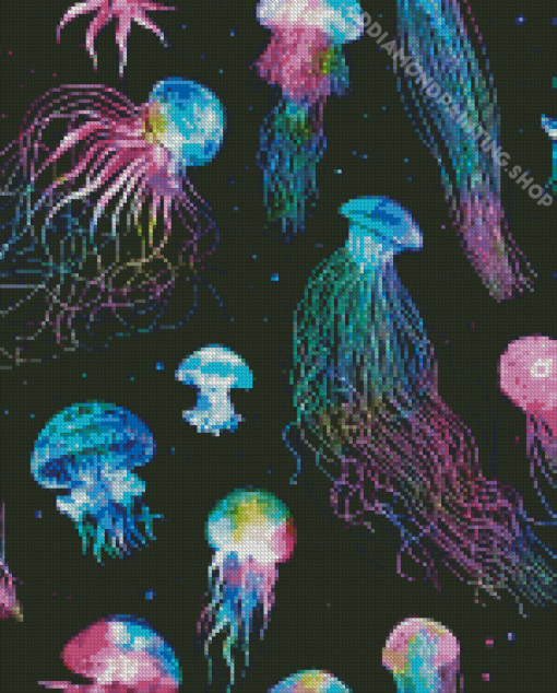 Colorful Galaxy Jellyfish Diamond Painting