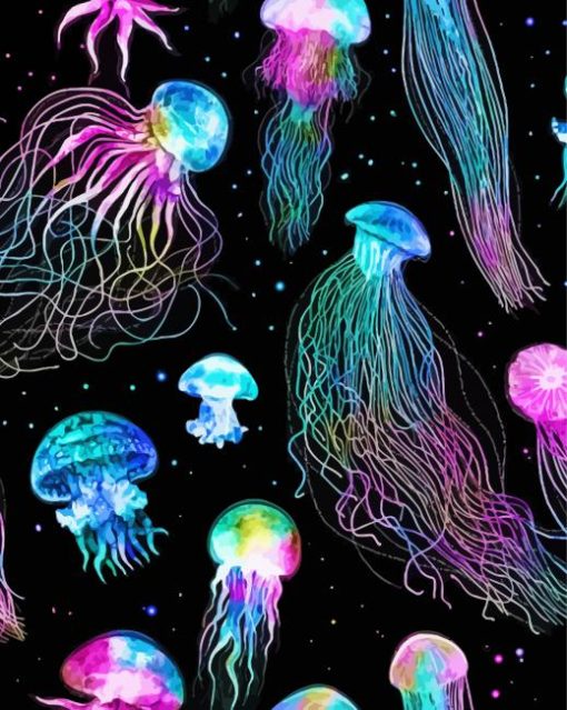 Colorful Galaxy Jellyfish Diamond Painting