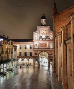 Crema Italy Building At Night Diamond Paintings