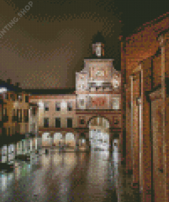 Crema Italy Building At Night Diamond Paintings