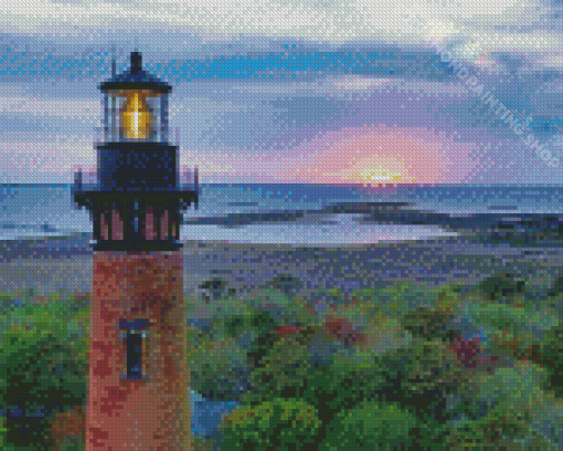 Currituck Lighthouse Landscape Diamond Painting