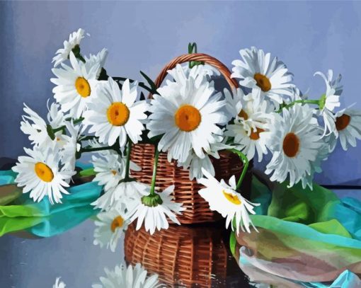 Daisy In A Vase Diamond Painting