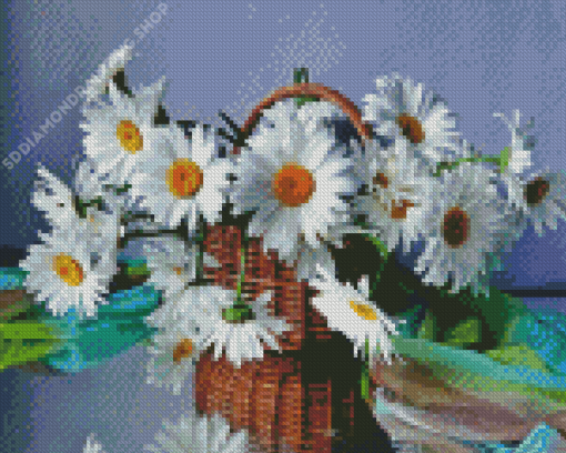 Daisy In A Vase Diamond Painting