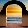 Door To The Sea At Sunset Diamond Painting