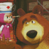 Dr Masha And The Bear Diamond Painting