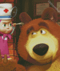 Dr Masha And The Bear Diamond Painting