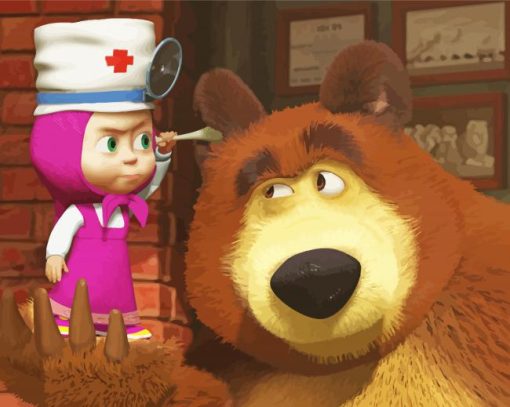 Dr Masha And The Bear Diamond Painting