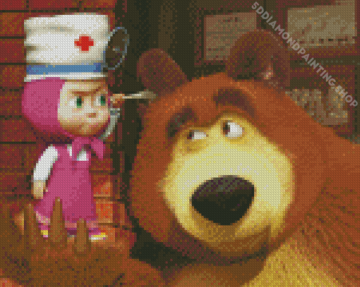 Dr Masha And The Bear Diamond Painting