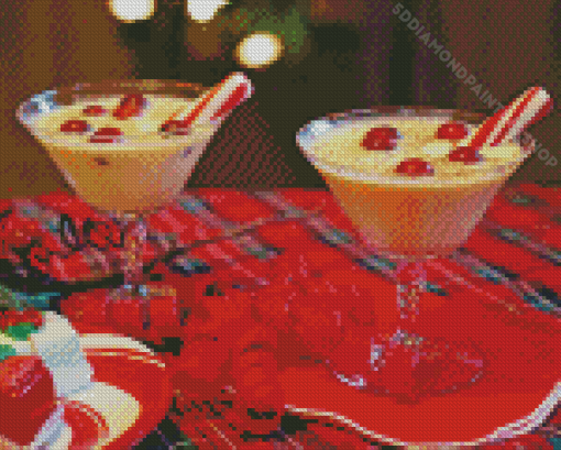 Eggnog Christmas Drink Diamond Paintings