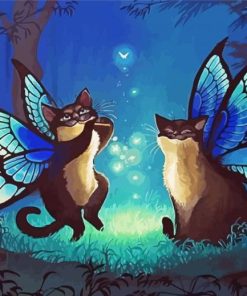 Fantasy Cats Fairies Diamond Paintings