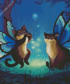 Fantasy Cats Fairies Diamond Paintings