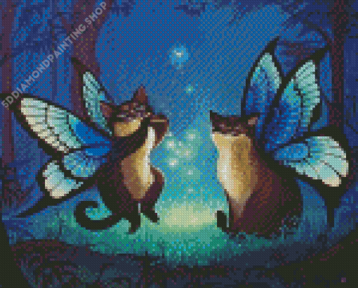 Fantasy Cats Fairies Diamond Paintings