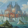 Fantasy Castle Building Art Diamond Paintings