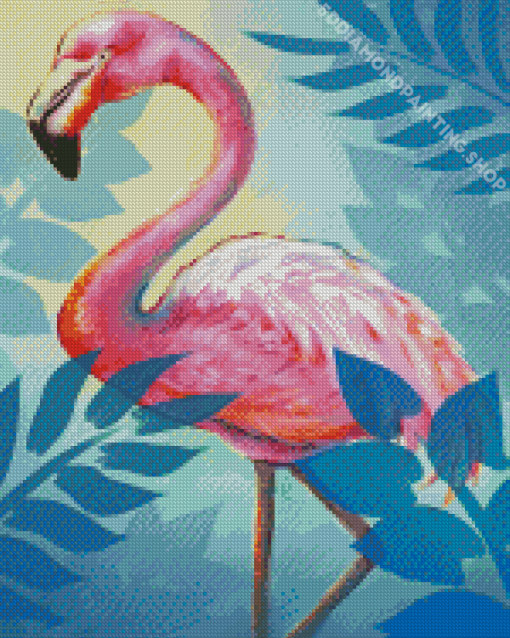 Flamingo Retro Art Diamond Paintings