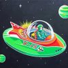 Flying Saucer In Space Diamond Paintings