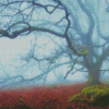 Foggy Forest Tree Diamond Paintings