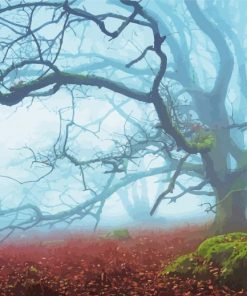 Foggy Forest Tree Diamond Paintings