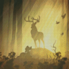 Forest Deer Silhouette Diamond Paintings